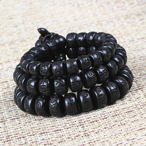 Ethnic style natural lightning strike jujube Buddha beads bracelet wooden jewelry m3331238