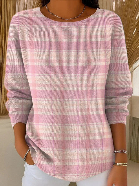 Crew Neck Casual Long Sleeve Top m302219