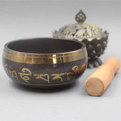 Nepal Handmade Bang Copper Turning Sutra Bowl Singing Bowl Buddha Sound Bowl Copper Run Bowl Yoga Bowl Singing Bowl Sound Therapy Ornament m3331266