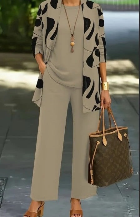 3D printed 3-piece set top vest trousers m302613