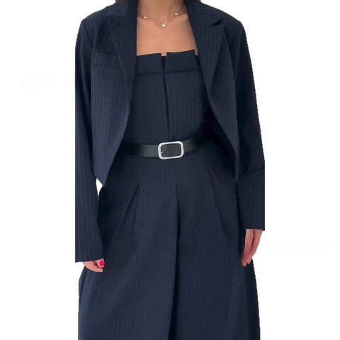 Women's off-the-shoulder jumpsuit jacket-style jacket commuter suit m302300