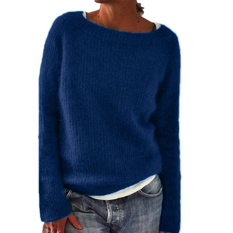 Solid color basic sweater knitted sweater m300507