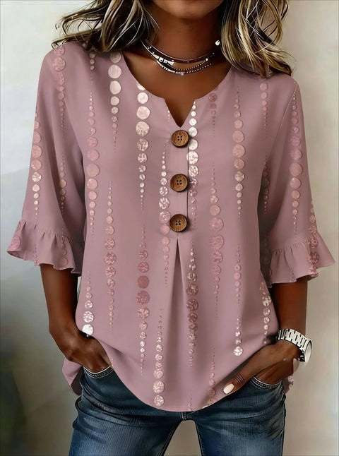 3D digital printing floral pattern women's long-sleeved buckle cardigan top m302703
