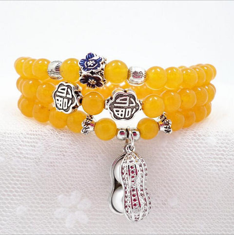 Natural stone crystal bracelet female Wangfu stone agate garnet m3331298