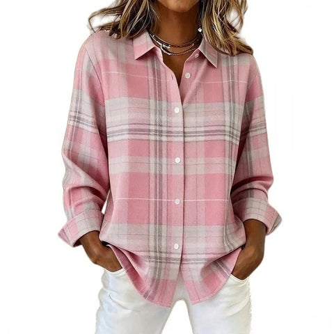 3D digital flower print pink fresh and sweet floral shirt versatile women's top m302217