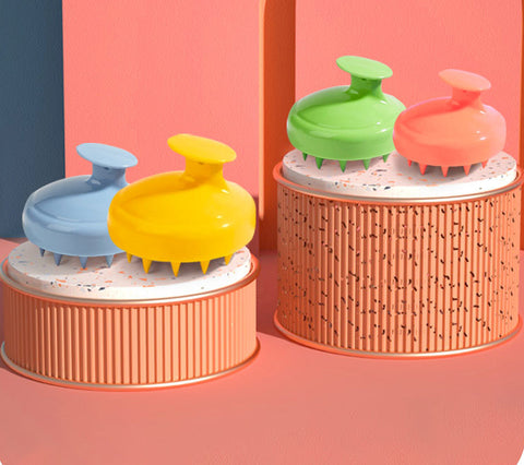 Small Fresh Massage Brush Meridian Brush Home Adult Scalp Relaxation Silicone Bathing Massage Brush m3330635