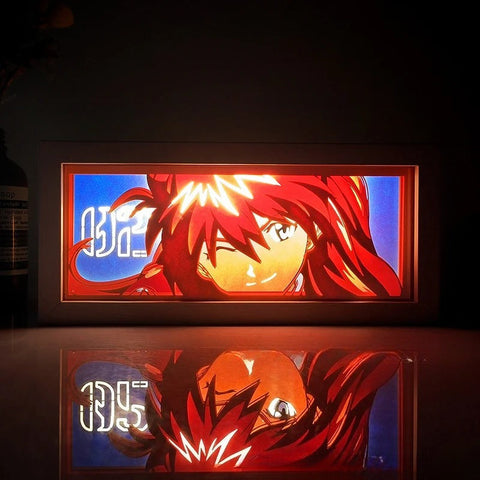 NEON GENESIS EVANGELION Asuka Langley Soryu Paper Carving Lamp Photo Frame