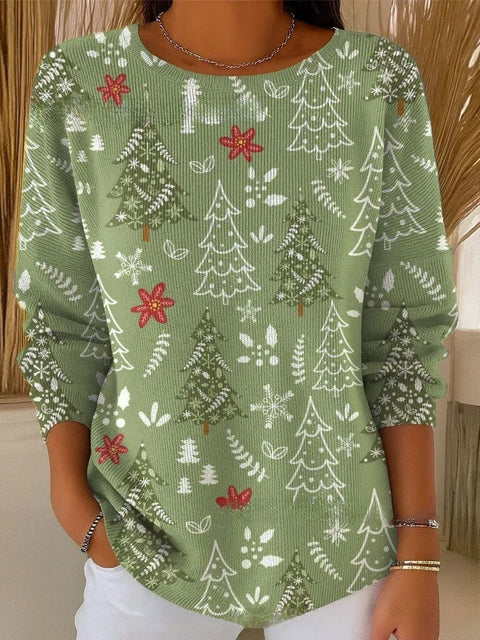 Crew Neck Casual Long Sleeve Top m302219