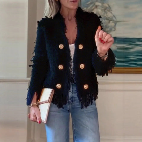 New women's clothing fashionable and elegant niche fringed top jacket women's m302298