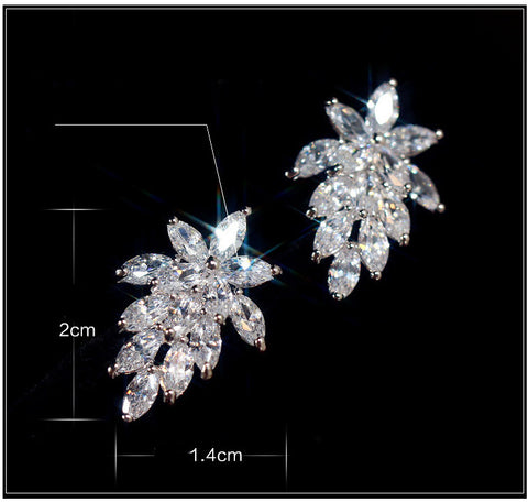 Super Flash zircon horse’s eye diamond bright crystal earrings m3331102