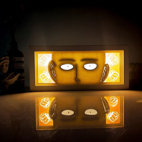 ONE PUNCH-MAN anime Saitama Paper Carving Lamp Photo Frame