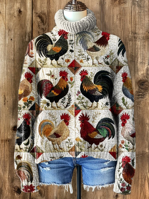 Christmas abstract print casual cape jacket cardigan sweater m302114