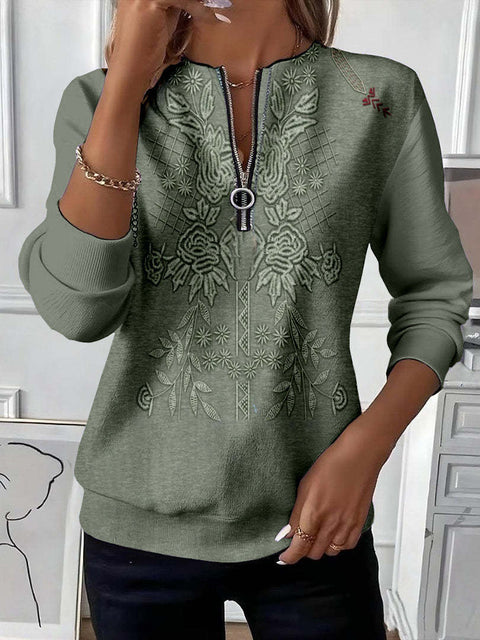 Printed sweater casual sweatshirt top m302179