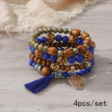 New Bohemian Bracelet Creative Tassel Multi-layer Beaded Bracelet m3331286