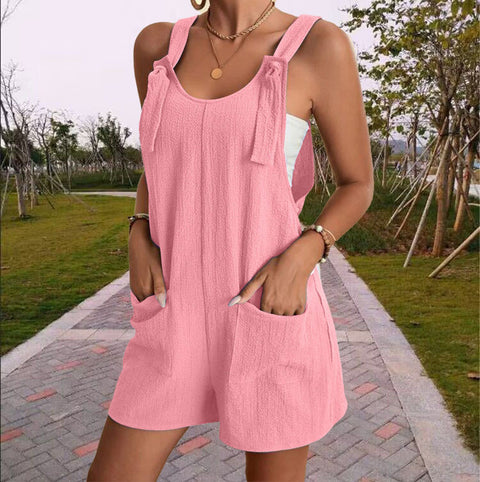 Fashion suspender shorts jumpsuit overalls women's m301065