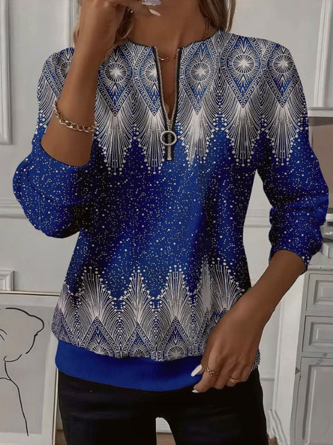 Printed shoulder sleeves long sleeves womanizer m302028