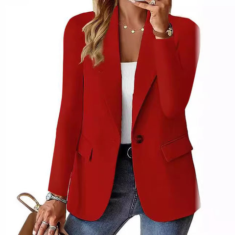 Autumn long-sleeved solid color cardigan small blazer women's m301607