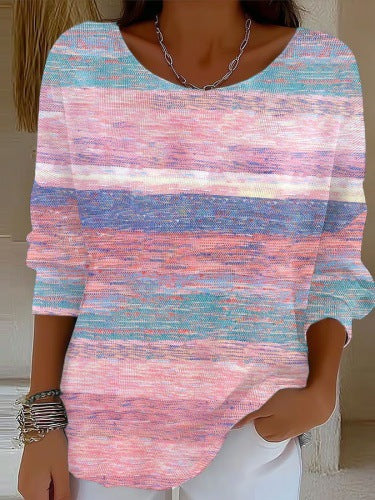 Knitted Women's Christmas Crew Neck Long Sleeve Pullover Women's m302124