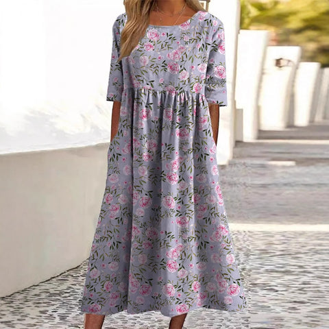 Fashion digital printing big wide dress m303009