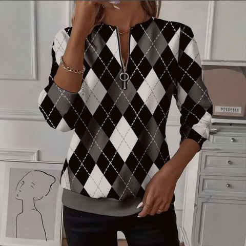 Printed shoulder sleeves long sleeves womanizer m302028