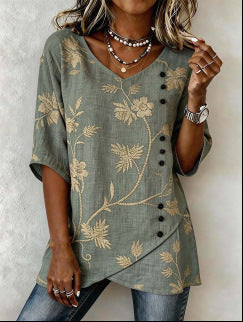 3D printed V-neck short sleeve m302696