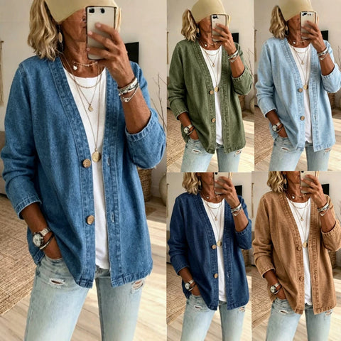 Casual denim cardigan jacket m303083