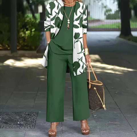 3D printed 3-piece set top vest trousers m302613