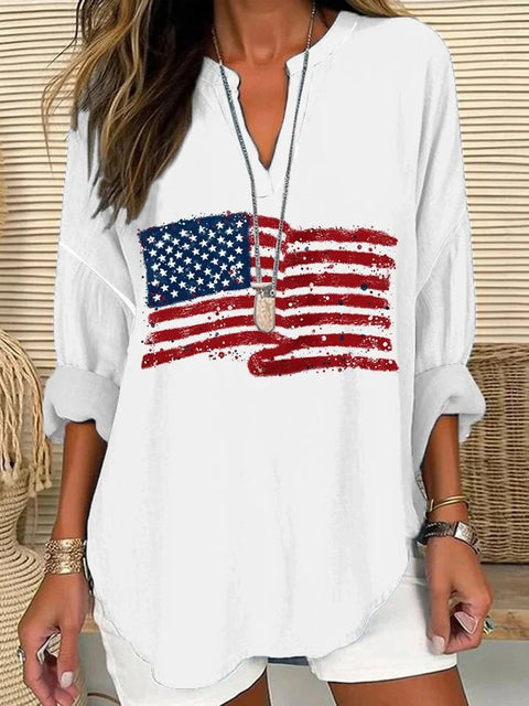 Loose printing round neck casual large size pullover women's clothing T m301359