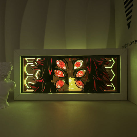 Demon Slayer Kokushibo Paper Carving Lamp Photo Frame
