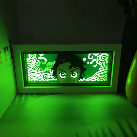Demon Slayer Kamado Tanjirou Paper Carving Lamp Photo Frame