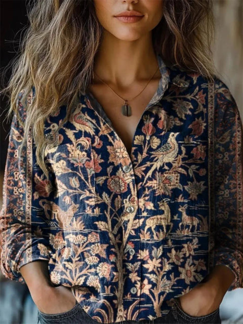 V-neck printed shirt m302770
