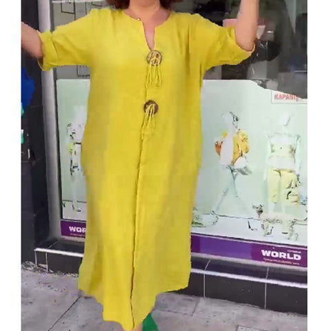 Casual loose women's clothing solid color simple dress m301197