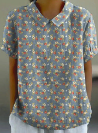 Summer wind short-sleeved printed pullover m301619