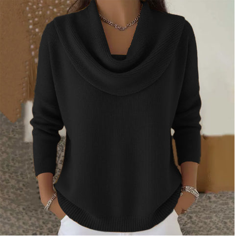 Autumn and winter new solid color long-sleeved top sweater m302155-1