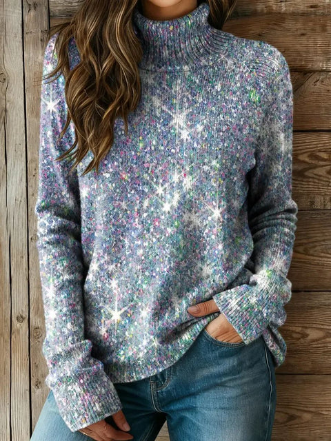 Christmas abstract print casual cape jacket cardigan sweater m302114