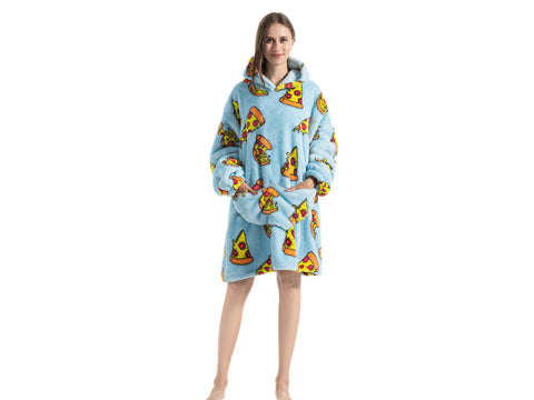 Family pajamas new cold clothes hooded sweater children's wearable blanket m302149