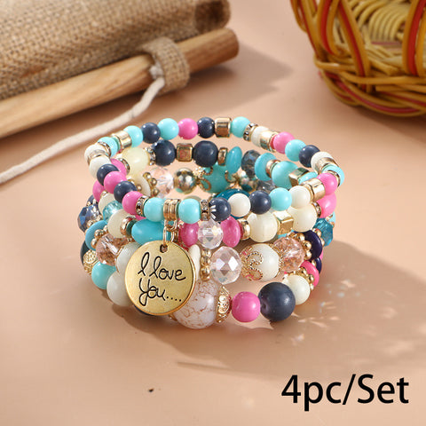 New Bohemian Bracelet Creative Tassel Multi-layer Beaded Bracelet m3331286