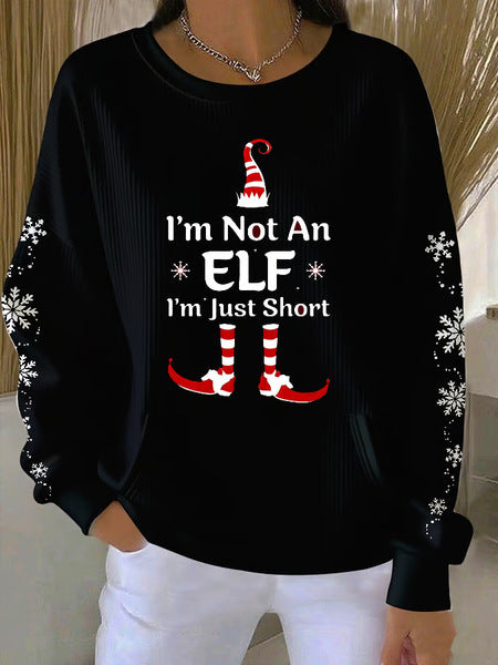 Knitted top snowflake christmas tree mix and match casual commuter sweater m302212
