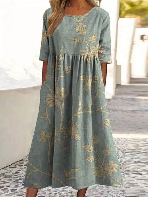 Fashion digital printing big wide dress m303009