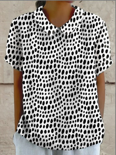 Summer wind short-sleeved printed pullover m301619