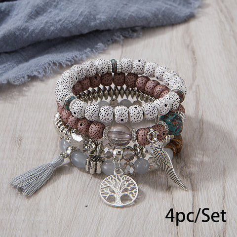 New Bohemian Bracelet Creative Tassel Multi-layer Beaded Bracelet m3331286