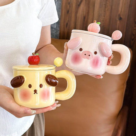 Cute mug with spoon m3330660
