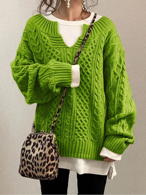 New sweater knitted twist sweater casual knitted sweater m300465
