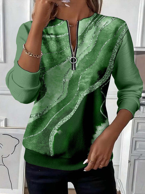 Printed sweater casual sweatshirt top m302179