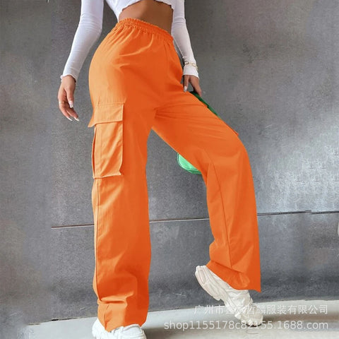 Beltless trousers high waist season wide leg trousers straight loose temperament commuter trousers casual trousers m301371