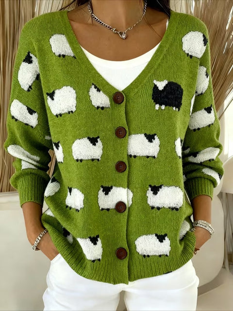 Button knitted hooded cardigan jacket autumn and winter new m303072