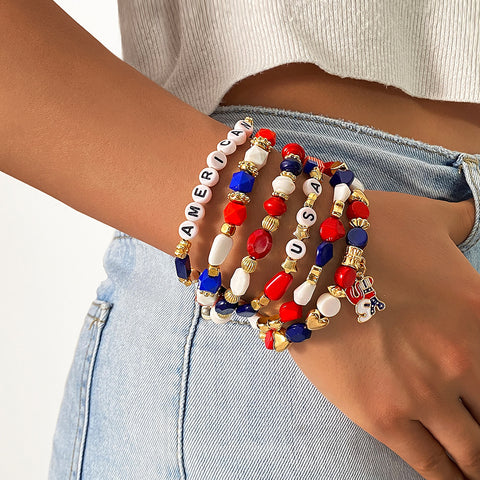 Bracelet USA American flag election holiday party commemorative patriotism bracelet m302600