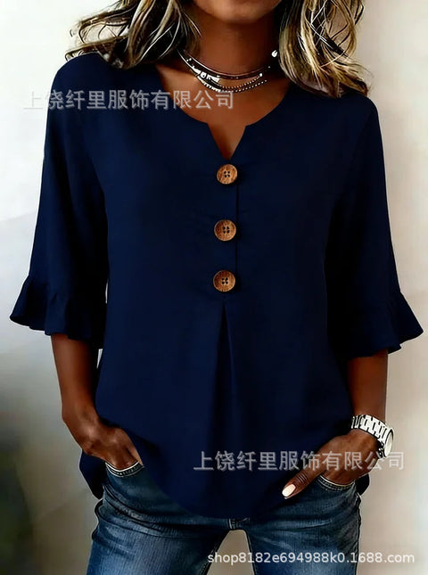 3D digital printing floral pattern women's long-sleeved buckle cardigan top m302703