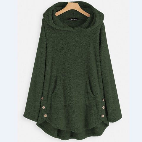 Hooded pullover long-sleeved double-sided velvet medium and long sweater m300435