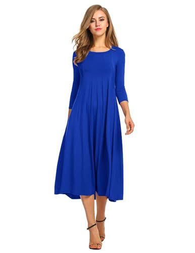 Autumn and winter dress solid color fashion big swing dress m302776